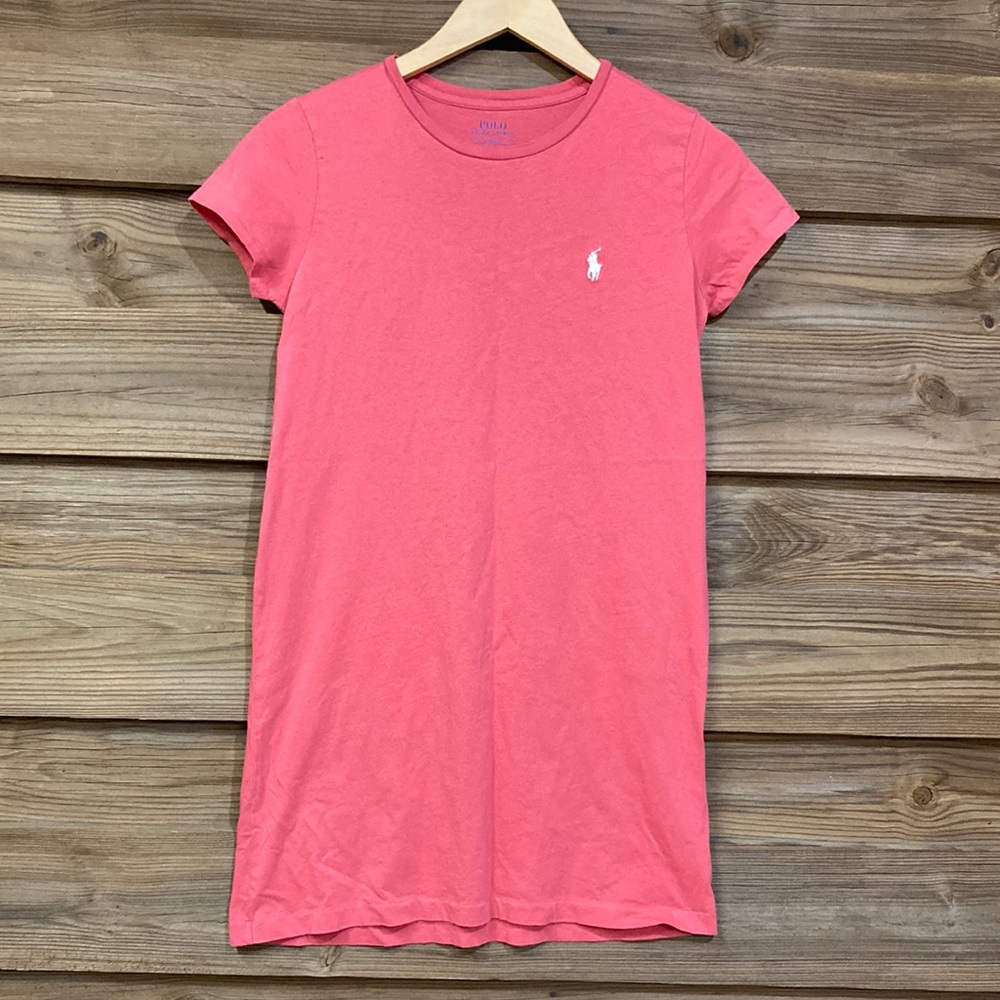 Polo by Ralph Lauren Coral Pink Short Sleeve T-Shirt Dress